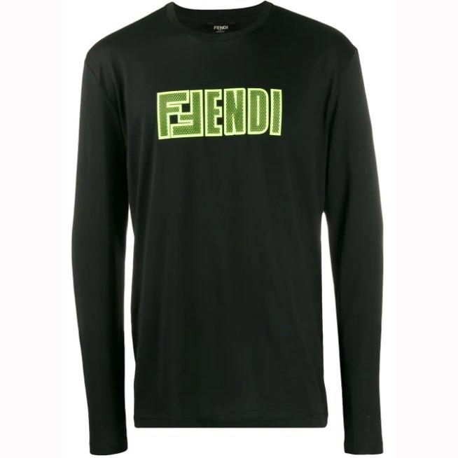 19AW VIP フェンディ コットン FENDI プリント ロング Tシャツ100909